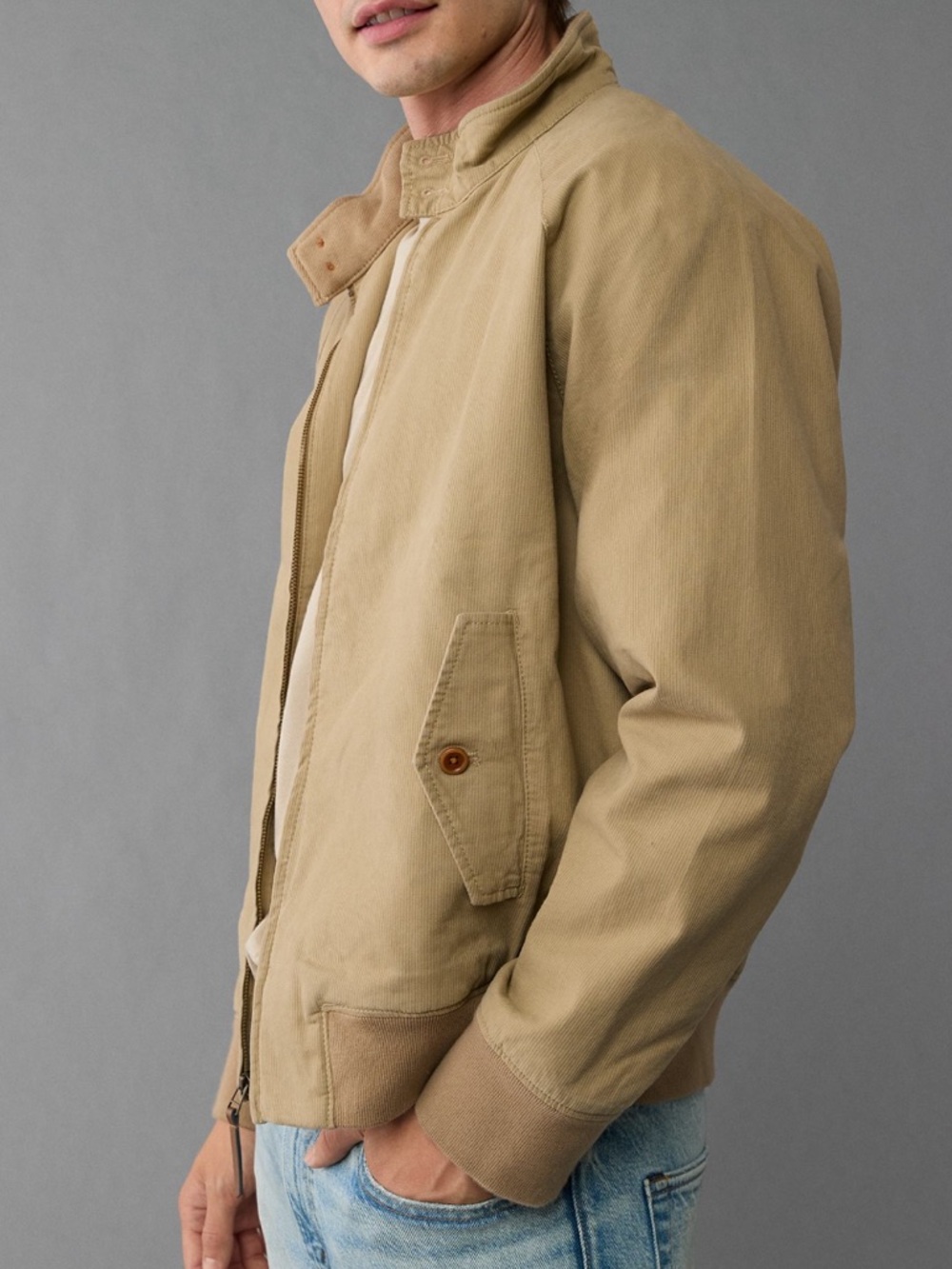 AE Tan Bomber Jacket